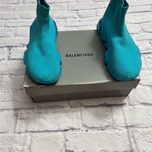 Balenciaga Turquoise Sock Sneakers